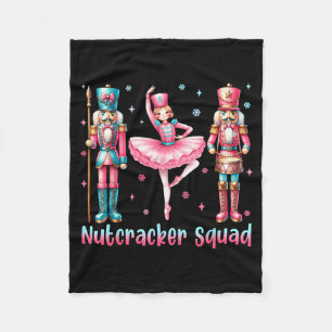 Nutcracker Squad Ballet Dance Merry Christmas Wome Fleece Blanket