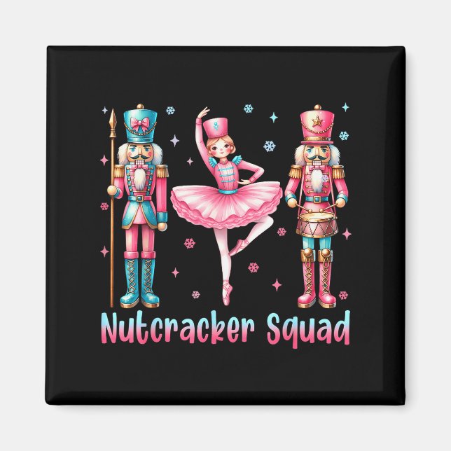 Nutcracker Squad Ballet Dance Merry Christmas Wome Magnet (Front)