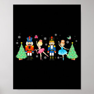 Nutcracker Squad Ballet Dance Merry Christmas Wome Poster