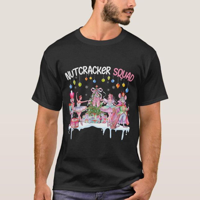 Nutcracker Squad Christmas Nk Ballet Sugar Plum Fa T-Shirt (Front)