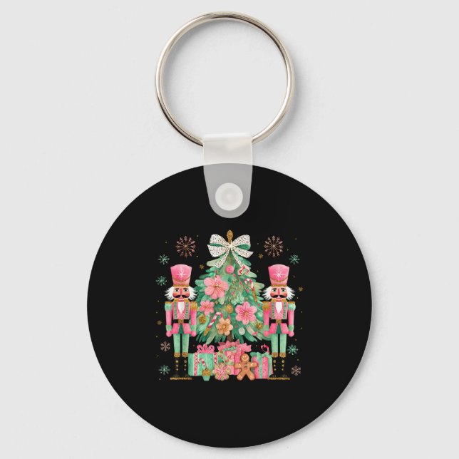 Nutcracker Squad Christmas Tree Ballet Dance Women Key Ring (Front)