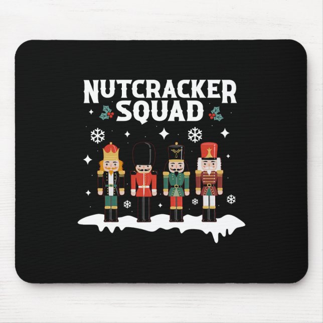 Nutcracker Squad Family Matching Christmas For Men Mouse Mat (Front)