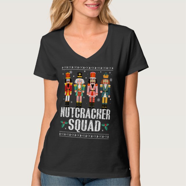 Nutcracker Squad Funny Christmas Pajama Holiday Ba T-Shirt (Front)