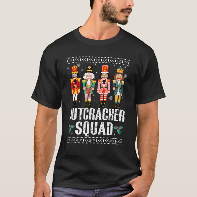 Nutcracker Squad Funny Christmas Pajama Holiday Ba T-Shirt (Front)