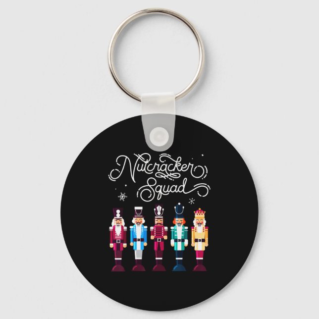 Nutcracker Squad Holiday Christmas Boy Girls Women Key Ring (Front)