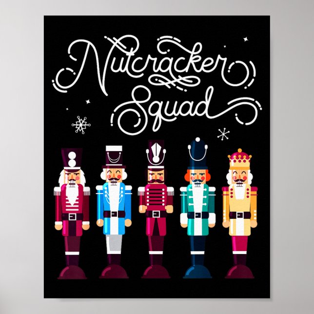 Nutcracker Squad Holiday Christmas Boy Girls Women Poster (Front)