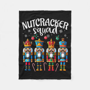 Nutcracker Squad Pajama Merry Christmas Toddler Bo Fleece Blanket