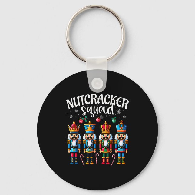 Nutcracker Squad Pajama Merry Christmas Toddler Bo Key Ring (Front)