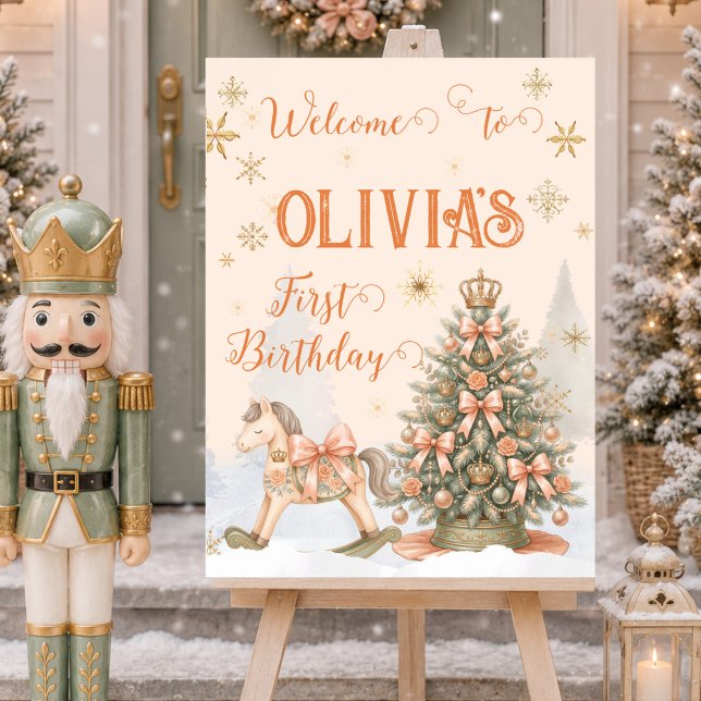 Nutcracker Sugar Plum Christmas Welcome Sign (Nutcracker Sugar Plum Christmas Welcome Sign)