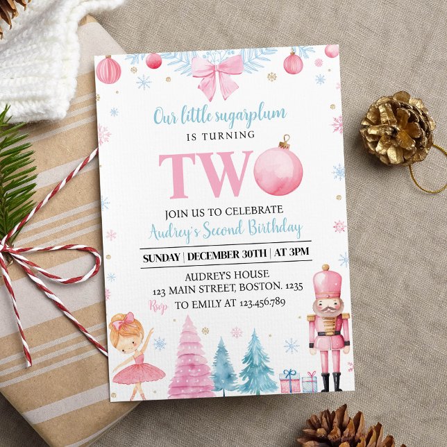 Nutcracker Sugar Plum Fairy Birthday Invitation (Creator Uploaded)