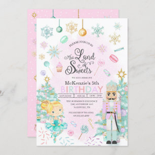 Nutcracker Sugar Plum Fairy Christmas Birthday Inv Invitation