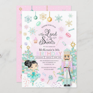 Nutcracker Sugar Plum Fairy Christmas Birthday Inv Invitation