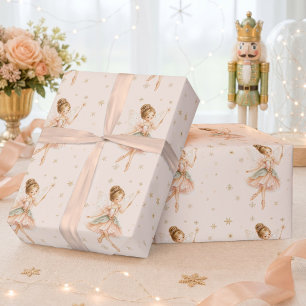 Nutcracker Sugar Plum Fairy Christmas Birthday Wrapping Paper