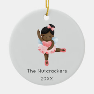 Nutcracker Sugar Plum Fairy Christmas Photo Ceramic Tree Decoration