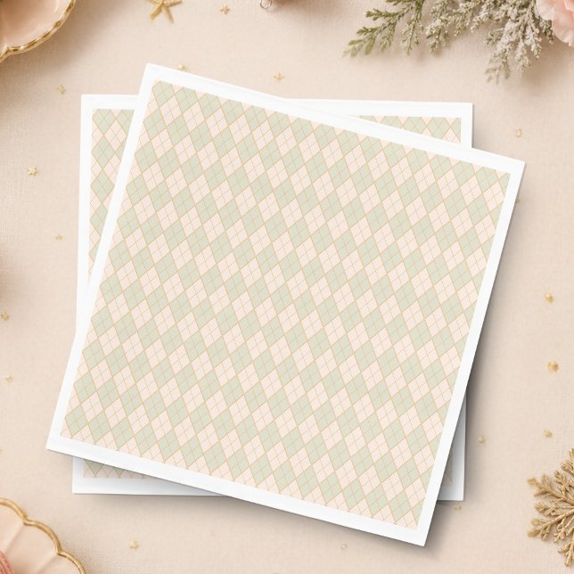 Nutcracker Sugar Plum Fairy Elegant Preppy Argyle Napkin (Nutcracker Sugar Plum Fairy Elegant Preppy Argyle Napkins)