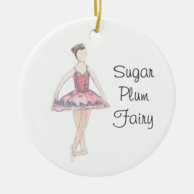Nutcracker Sugar Plum Fairy Keepsake Ornament (Front)