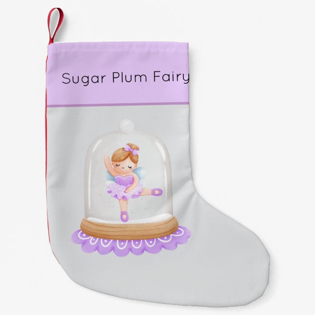 Nutcracker Sugar Plum Fairy Small Christmas Stocking (Front)
