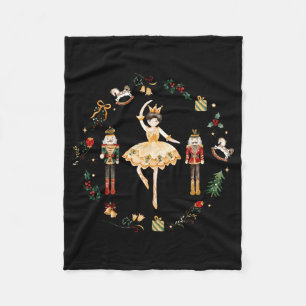 Nutcracker Sugar Plum Fairy Winter Birthday Baby  Fleece Blanket