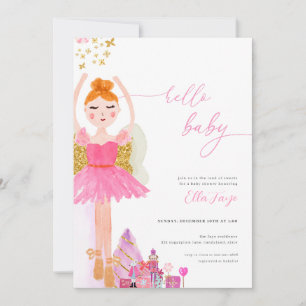 Nutcracker Sugarplum Fairy Baby Shower Invitation