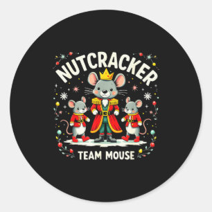 Nutcracker Team Mouse Christmas Ballet Gift Merry Classic Round Sticker