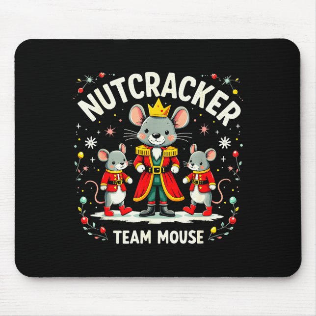 Nutcracker Team Mouse Christmas Ballet Gift Merry  Mouse Mat (Front)