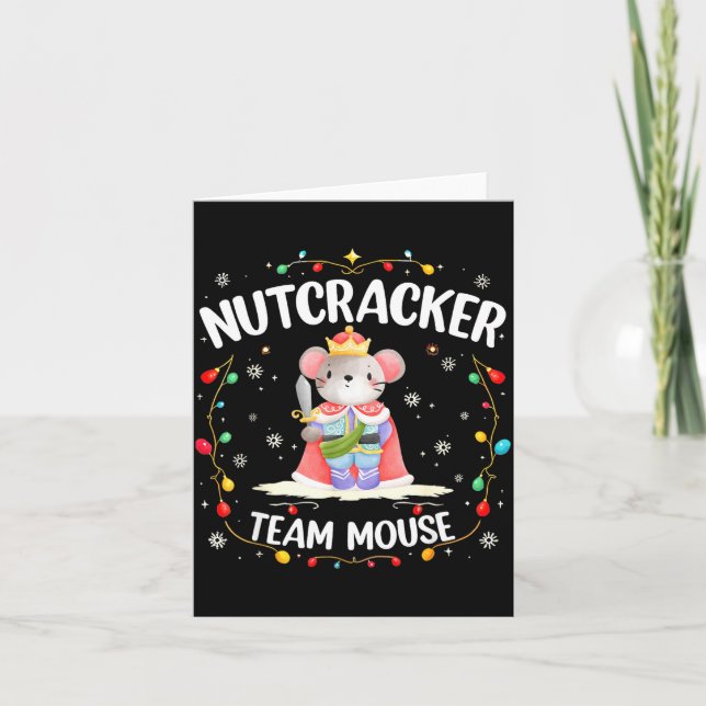 Nutcracker Team Mouse Christmas Dance Ballet Merry Card (Front)