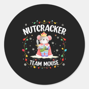 Nutcracker Team Mouse Christmas Dance Ballet Merry Classic Round Sticker