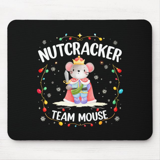 Nutcracker Team Mouse Christmas Dance Ballet Merry Mouse Mat (Front)