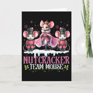 Nutcracker Team Mouse Christmas Dance Llet Merry C Card