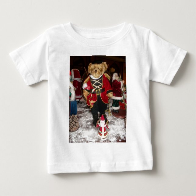 Nutcracker Teddy Bear Christmas Baby T-Shirt (Front)