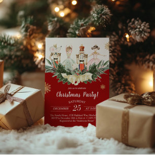 Nutcracker Theme Christmas Party Invitation