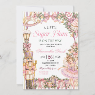 Nutcracker Theme Little Sugar Plum Baby Shower Invitation