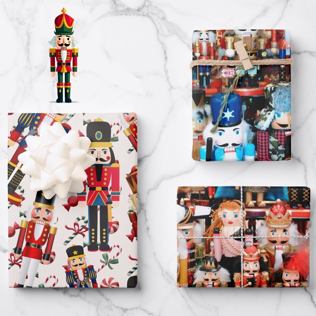 Nutcracker Toss Christmas Candy 3  Wrapping Paper Sheet (Creator Uploaded)