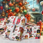 Nutcracker Toss Christmas Candy Gift Wrapping Paper<br><div class="desc">Nutcracker Toss Christmas Wrapping Paper</div>