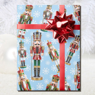 Nutcracker Toss on Snow Christmas Roll of Wrapping Paper