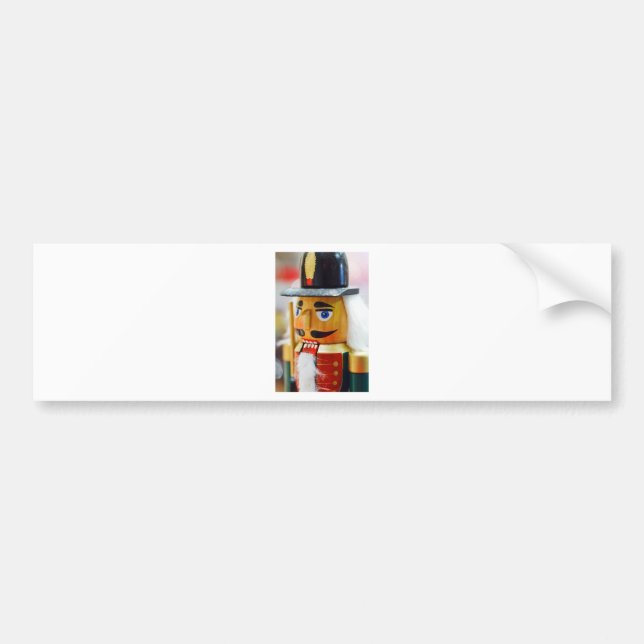 Nutcracker Toy Cute Colourful Design Christmas Art Bumper Sticker (Front)