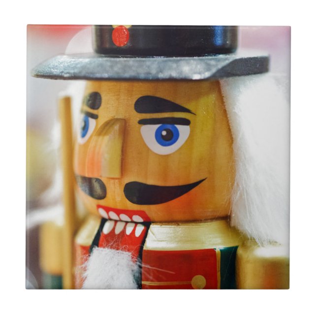 Nutcracker Toy Cute Colourful Design Christmas Art Tile (Front)