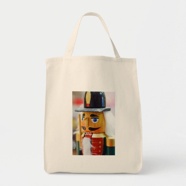 Nutcracker Toy Cute Colourful Design Christmas Art Tote Bag (Front)