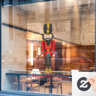 Nutcracker Toy Soldier Christmas Window Cling
