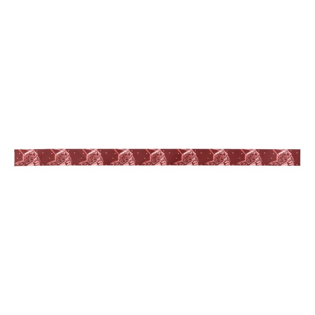 Nutcracker Toy Soldier in Bright Red Satin Ribbon (Front)