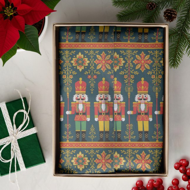 Nutcracker Toy Soldier Pattern Christmas Holiday Tissue Paper (Creator Uploaded)