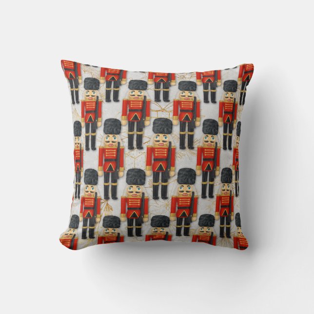 Nutcracker Toy Soldier Xmas Christmas Kids Cushion (Front)