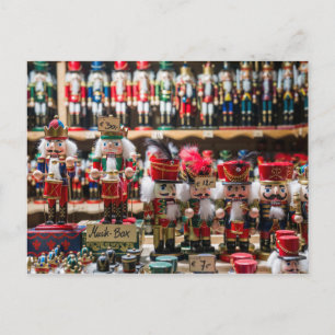 Nutcracker Toys at Austrian Christmas Market Holiday Postcard