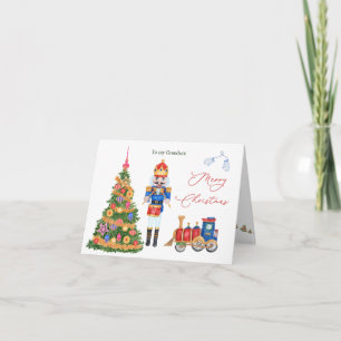 Nutcracker Tree Grandson Christmas Card