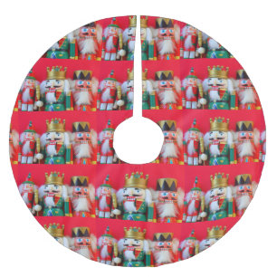 Nutcracker trio brushed polyester tree skirt