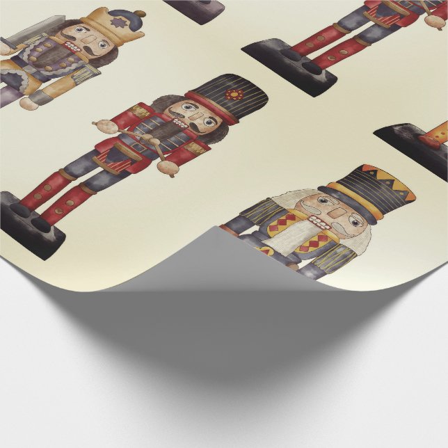   Nutcracker Trio Christmas Wrapping Paper Sheet (Corner)