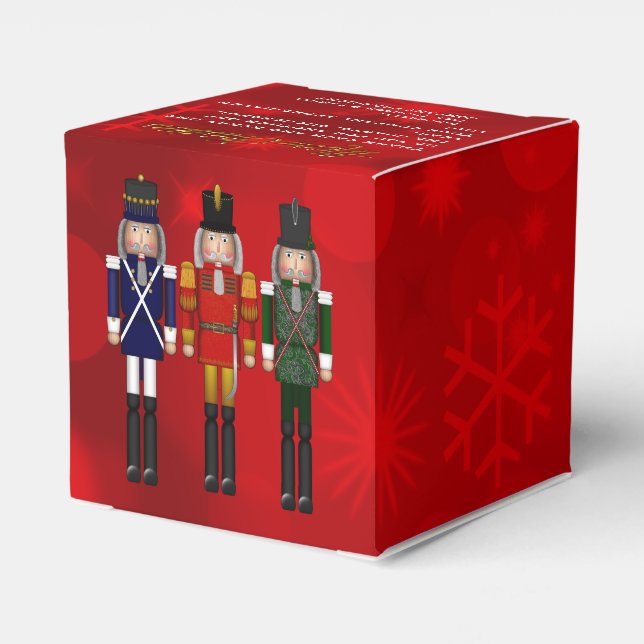 Nutcracker Trio-PARTY FAVOR BOX, square box style (Back Side)