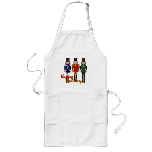 Nutcracker Trio-Red-APRON Long Apron (Front)
