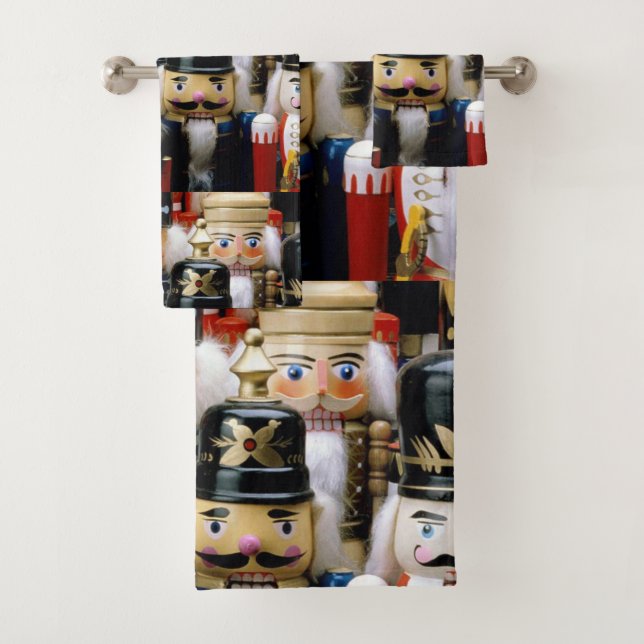 Nutcracker Troop Bath Towel Set (Insitu)