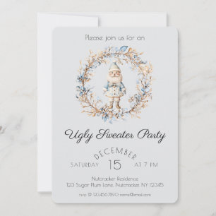 Nutcracker Ugly Christmas Sweater Party Invitation